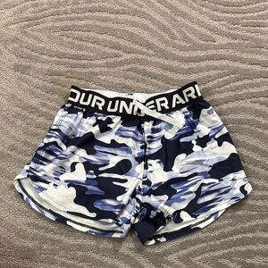 Under Armour Blue and White Camo Shorts